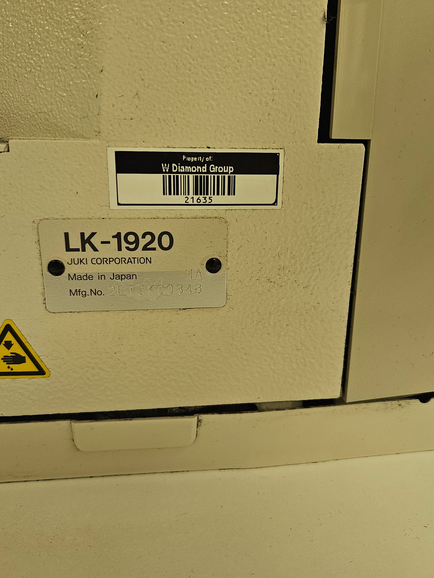 Juki LK-1920 Programmable Lock Stitch Pattern Sewer