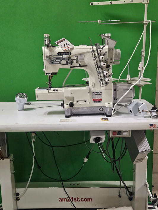 Kansai NR-9803 GCC 3-Needle Cylinder Bed Direct Drive Cover-Stitch